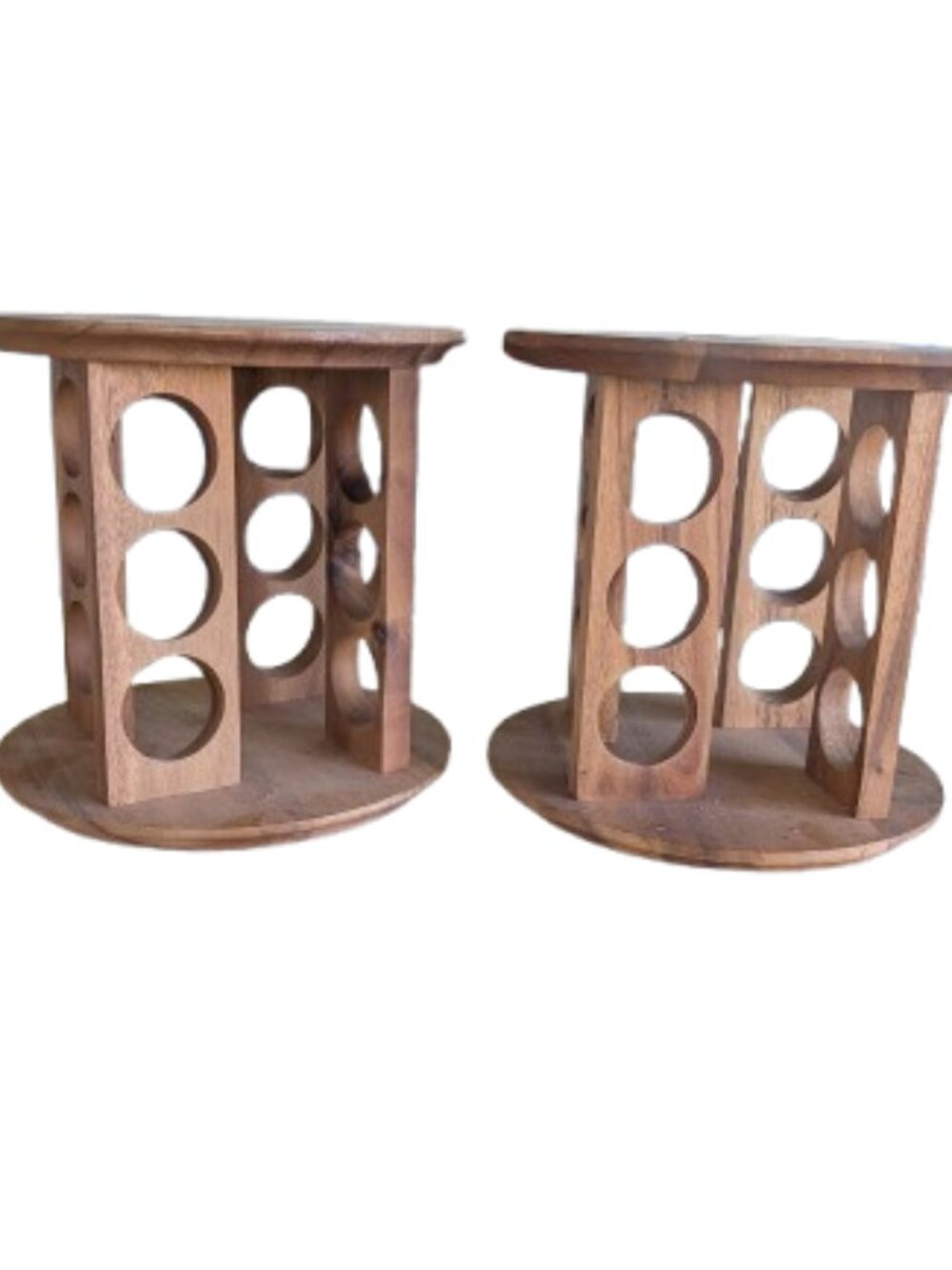 Set of 2 Swivel / Spinning Wooden Coffee Pod Racks